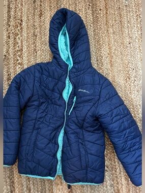 Eddie Bauer Reversible Kids Navy Puffer Jacket